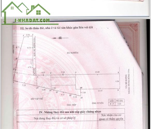 Bán nhà 2 tầng vị trí đẹp 176m2 mặt đường Hai Bà Trưng, An Biên, Lê chân, Hải Phòng. 28,5 - 1