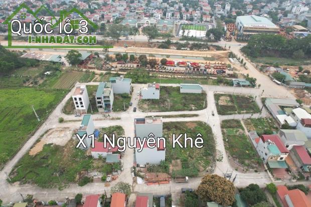 BÁN ĐẤT ĐẤU GIÁ X1 NGUYÊN KHÊ ĐÔNG ANH , LÔ GÓC GẦN KÊNH ĐÀO QL3 - 3