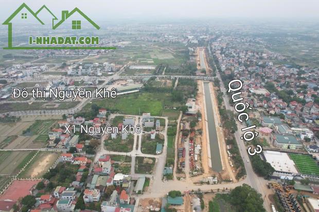 BÁN ĐẤT ĐẤU GIÁ X1 NGUYÊN KHÊ ĐÔNG ANH , LÔ GÓC GẦN KÊNH ĐÀO QL3 - 2