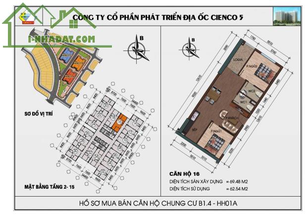 Chính chủ cần bán căn hộ 70m tầng 11, full nội thất mới tại tòa HH01A KĐT Thanh Hà Cienco