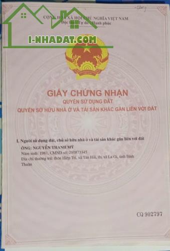 CHÍNH CHỦ CẦN BÁN NHANH LÔ ĐẤT tại tân hải , TX lagi , bình thuận - 4