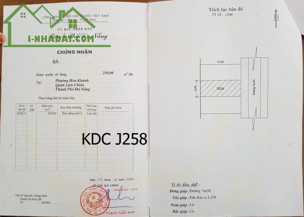 Bán Đất Đường 7,5m, Sát Biển Nguyễn Tất Thành, Bên Hông Công Viên Nước Mikazuki - Nhật Bản