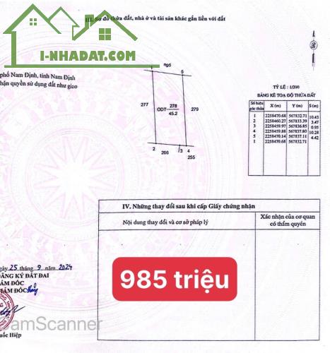 BÁN ĐẤT NGÕ RỘNG ĐƯỜNG MỸ XÁ 47M2 GIÁ TỪ 985 TRIỆU - 3