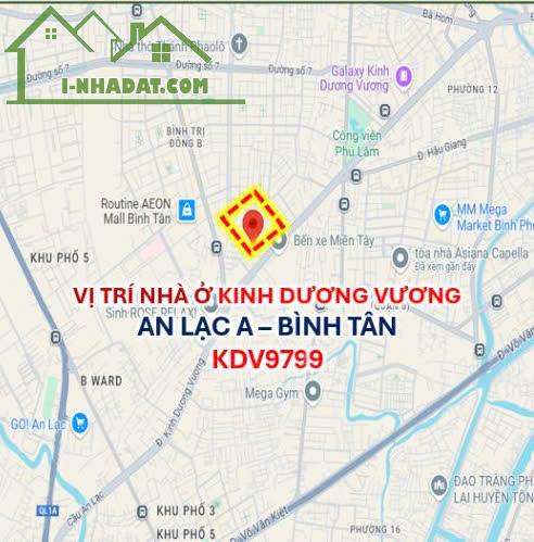 BÁN NHÀ MẶT TIỀN KINH DƯƠNG VƯƠNG, AN LẠC A, BÌNH TÂN , CHỈ 6,5 TỶ, - 2