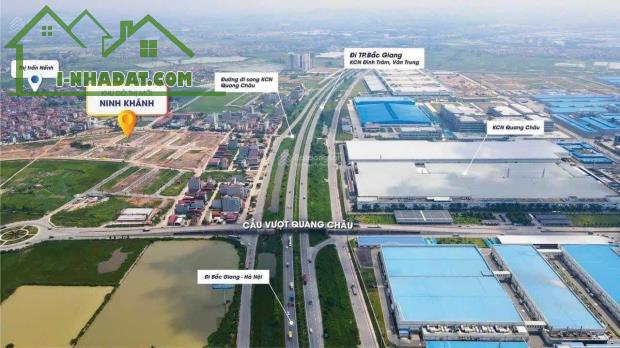 Lô đất đẹp Diện Tích: 85m2, mt: 5m Vỉa Hè: 6m Giá: 7,2ty tại KDC mới Yên Ninh, Bắc Giang. - 2