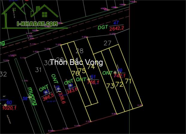 Bán Đất Đường Nhựa Liên Xã. Lô Đất 155m thôn Bắc Vọng, Bắc Phú, Sóc Sơn. Giá chỉ 1xtr/m2