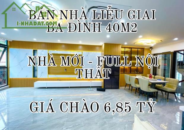 BÁN NHÀ LIỄU GIAI BA ĐÌNH 40M2-MT 4M-5 TẦNG-GIÁ CHÀO 6,85 TỶ-THƯƠNG LƯỢNG - 5