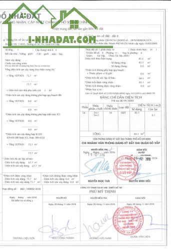 Bán nhà 110/ Đường số 30, P.6, Gò Vấp: 4 x 20, giá 6,5tỷ - 1