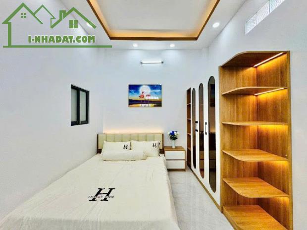 NHÀ MỚI ĐẸP LUNG LINH VÀO Ở NGAY, HXH, NGAY CHỢ THẠCH ĐÀ, 54M2, 3 TẦNG 4 PN, SỔ VUÔNG, - 4