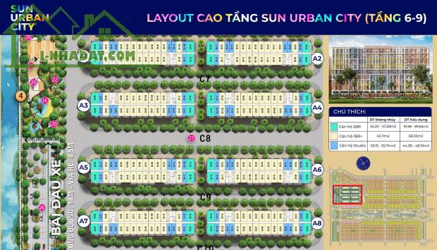 Chính chủ bán gấp căn Stu 33m tòa A6 cực đẹp view thoáng Sun Urban - 5