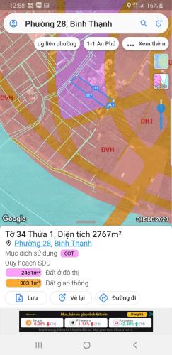 Bán lô đất 2800m2  làm biệt thự nhà vườn tại khu bán đảo thanh đa bình quới. Bình thạnh .