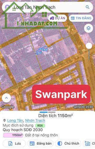 Bán Đất Long Tân 1.150m² Giáp Swanpark - 7,5 Tỷ