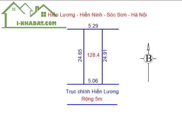 Bán đất tại Hiền Lương-Xã Hiền Ninh, Sóc Sơn, Hà Nội, giá cực chất 16 triệu , 128m2