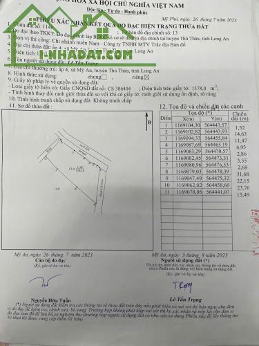 CHÍNH CHỦ Bán Nhanh Lô Đất Đẹp Tại Xã Mỹ An, Huyện Thủ Thừa, Tỉnh Long An - 3