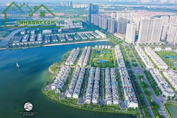 Bán song lập 183,6m2 khe view hồ đảo nhỏ dãy Ngọc Trai 2, Vinhomes Ocean park Gia Lâm - 1