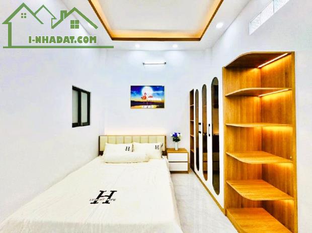 NHÀ MỚI ĐÓN TẾT, 4 TẦNG FULL NỘI THẤT, DT 56M2 (4x14), HẺM 4M, ÔTÔ ĐẬU CỬA, LÊ VĂN THỌ, GV - 2