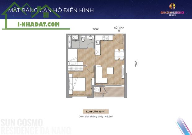 Căn hộ 1PN+1 DT: 48.6M2 ngay cầu Trần Thị Lý - Đà Nẵng - 1