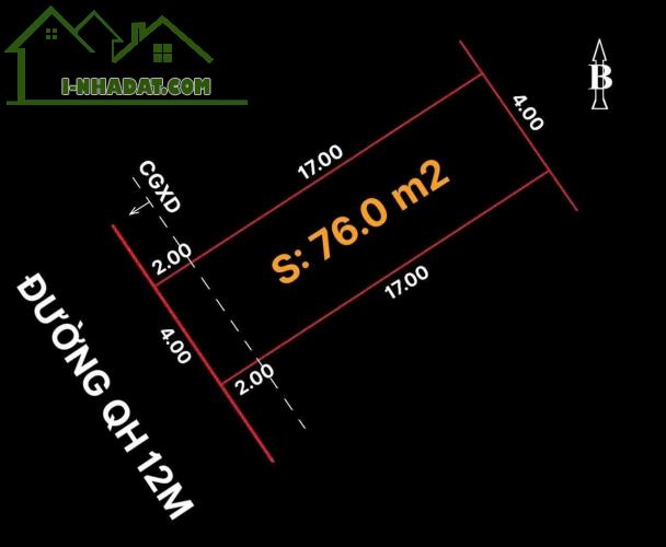 Bán 76m2 đất quy hoạch đẹp khu Trung Thành - Hưng Đông