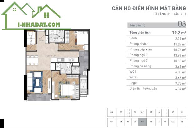 BÁN CĂN HỘ CHUNG CƯ Q.THANH XUÂN- 2 NGỦ 2 VỆ SINH- 79M2- SỞ HỮU LÂU DÀI - 3