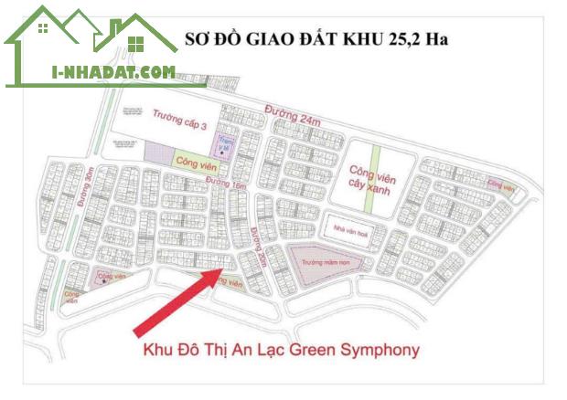 Lô đất 77,1m2 đối diện là công viên gần khu đô thị An Lạc mặt tiền 5,96m hướng Nam mát mẻ - 2