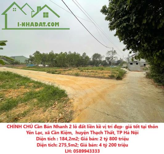 CHÍNH CHỦ Cần Bán Nhanh 2 lô đất liền kề vị trí đẹp- giá tốt tại huyện Thạch Thất, TP Hà - 4