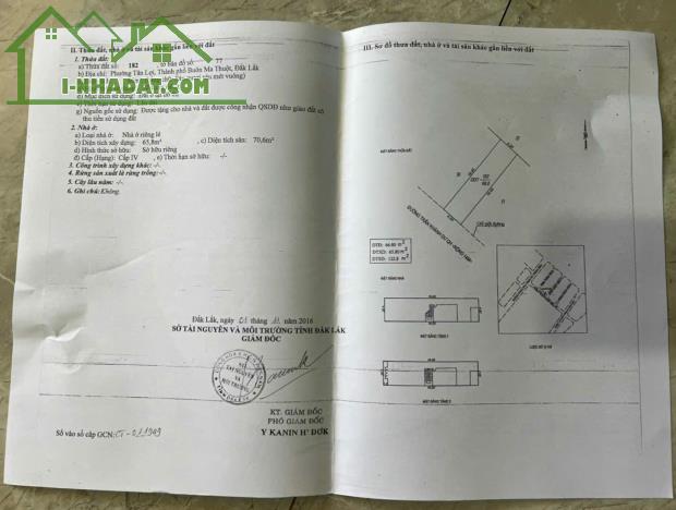 Bán Nhà Trệt 2 Lầu Mặt Tiền Đường Trần Khánh Dư, P. Tân Lợi, TP. Buôn Ma Thuột