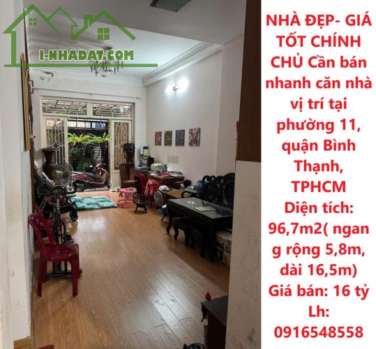 NHÀ ĐẸP- GIÁ TỐT CHÍNH CHỦ Cần bán nhanh căn nhà vị trí tại phường 11, quận Bình Thạnh, - 4