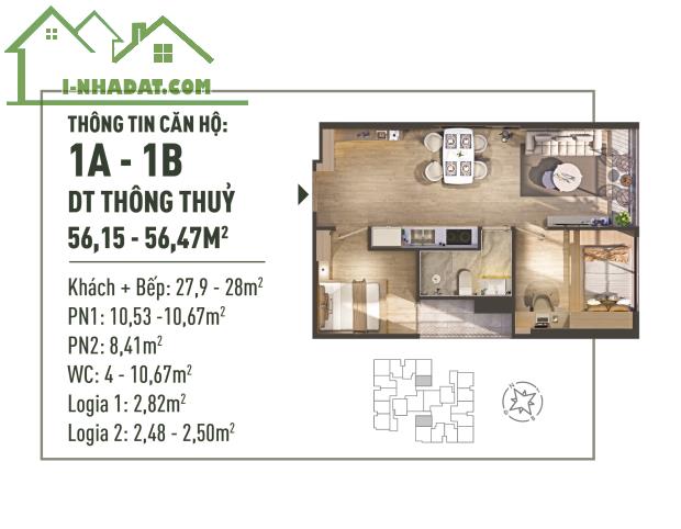 "HOT! Chỉ từ 894tr sở hữu ngay căn 2PN 56m2 The Fibonan. Hotline: 0968 968 605 - 4