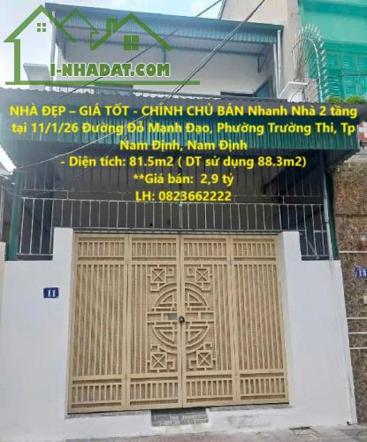 NHÀ ĐẸP – GIÁ TỐT - CHÍNH CHỦ BÁN Nhanh Nhà 2 tầng tại Đường nhánh KĐT Bãi Viên