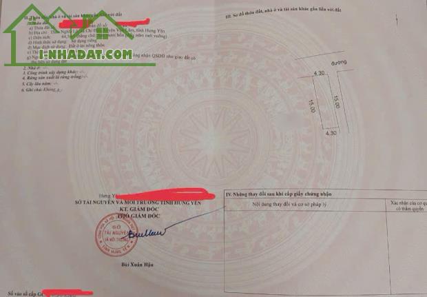 Cần bán Lô góc 64,5m trục chính Nghĩa Lộ, Chỉ đạo, Văn Lâm đường ô tô tránh giá nhỉnh 2ty