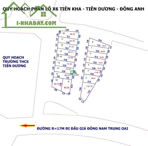 Bán Đất Đấu Giá X6 Tiên Kha Tiên Dương Đông Anh -2 mặt đường - 2