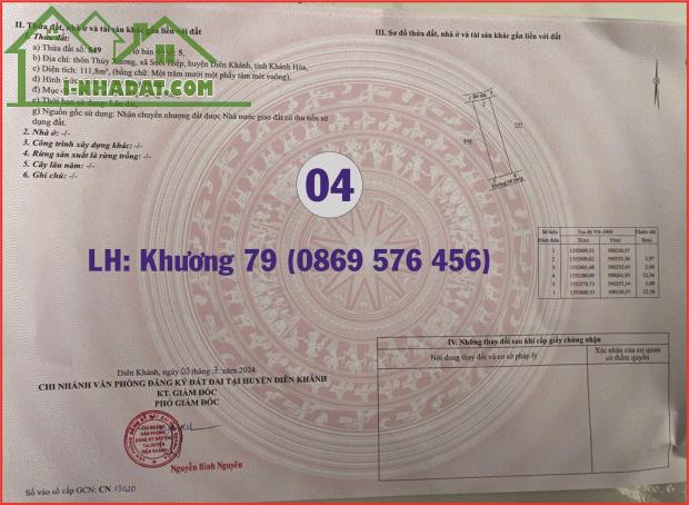 ĐẤT NÊN THỔ CƯ GIÁ RẺ TẠI DIÊN KHÁNH KHÁNH HOÀ - 4