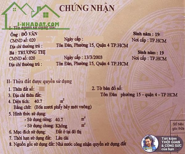 BÁN NHÀ DIỆN TÍCH KHỦNG 41M2. ĐẤT DÂN CƯ HIỆN HỮU. 3.6MX11.3M. HẺM 2.6M. YÊN TĨNH - 7