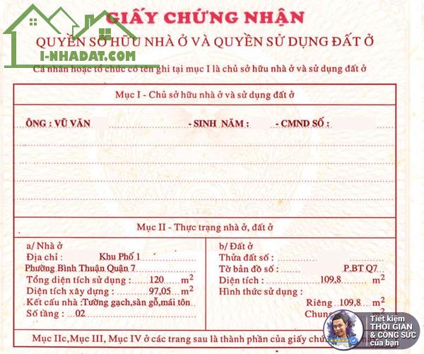 BÁN NHÀ DIỆN TÍCH KHỦNG 120M2. 6MX20M. HẺM 4M. TIỆN XÂY MỚI. KHÔNG CHÚT QUY HOẠCH - 1