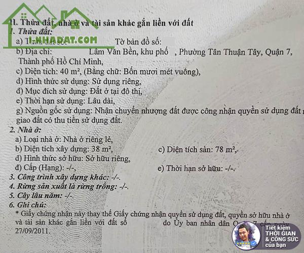 BÁN NHÀ HẺM 4M. 1 SẸC ĐƯỜNG SỐ 17. 40M2. 4MX10M. NHÀ 3 TẦNG. KHU DÂN CƯ CỰC YÊN TĨNH - 7