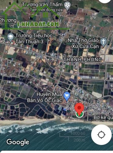 Đất Mặt tiền Biển-Tân Thuận-Hàm Thuận Nam-Bình Thuận-DT 840m2,có 480m2TC