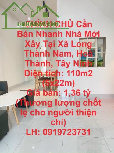 CHÍNH CHỦ Cần Bán Nhanh Nhà Mới Xây Tại Xã Long Thành Nam, Hoà Thành, Tây Ninh - 4