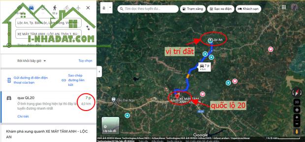 Bán đất Lộc An. Diện tích 139,6 m2. Giá 790tr. Cách QL 20 chỉ 4km. Ngay chợ Lộc An cũ vào - 1