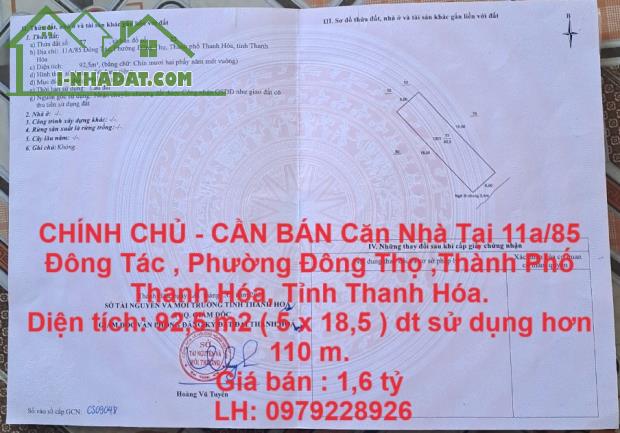 CHÍNH CHỦ - CẦN BÁN Căn Nhà Tại Đông Tác, Đông Thọ, TP Thanh Hóa. - 4
