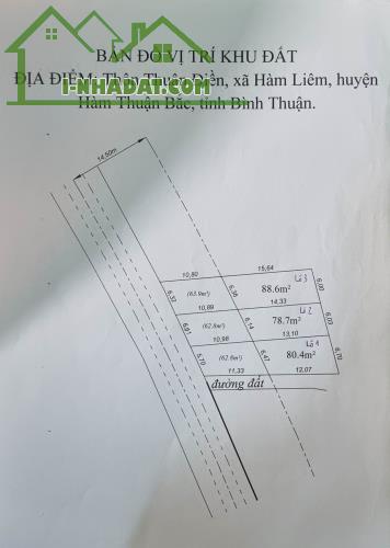 Bán vài lô đất mặt tiền nhựa Hàm Liêm,HTB,Bình Thuận - 2