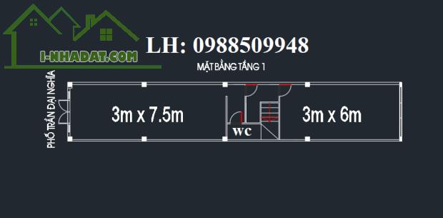 Cho thuê tầng 1 làm VP, cửa hàng số 31 phố Trần Đại Nghĩa, quận Hai Bà Trưng, Hà Nội - 1