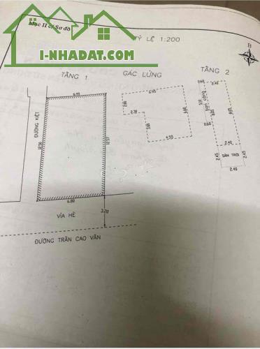 Bán nhà 2 tầng MT Trần Cao Vân , đối diện chợ Tam Thuận giá 13ty ,hướng Đông Nam - 1