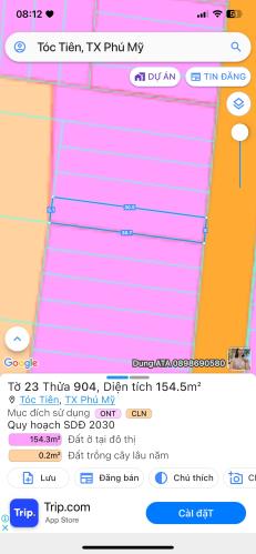 154m2 đất thổ cư xã Phú Mỹ - Cạnh đường Hắc Dích -Tóc Tiên – khu dân cư , giá 1 tỷ 200 tri - 2