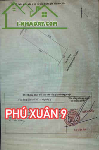 BÁN ĐẤT MẶT TIỀN ĐƯỜNG PHÚ XUÂN 9- HOÀ MINH-LIÊN CHIỂU