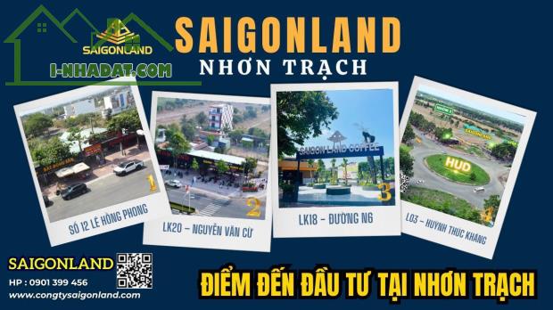 Saigonland Cần bán nền Nhà Phố Khu Dân Cư Phước An Long Thọ Nhơn Trạch - Gần đường Nguyễn