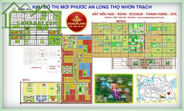 Saigonland Cần bán nền đất sổ sẵn dự án Hud Nhơn Trạch Đồng Nai diện tích 285m2 khu dân - 3