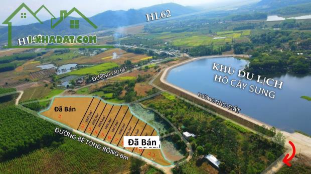 bán 1.000m2 làm nhà vườn giá chỉ 555tr gần Hồ Cây Sung xã Diên Tân LH 0788.558.552 - 3