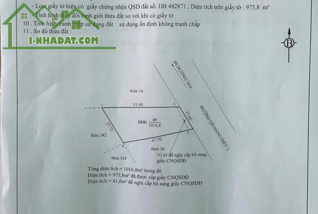 BÁN LÔ ĐẤT 979M2 MĂT TIỀN ĐƯỜNG RÔNG 23 PHƯỜNG 11 THÀNH PHỐ VŨNG TÀU - 3