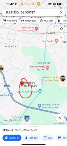 Bán đất Thị xã Hoà Thành, quy hoạch đường oto đụng QL22B