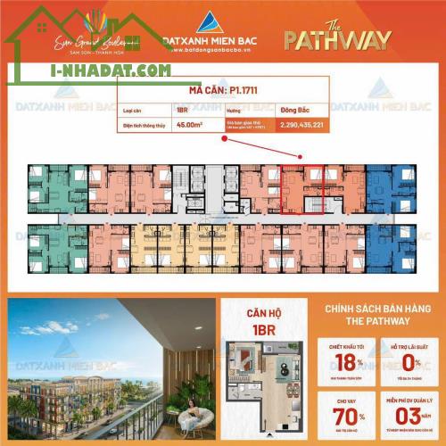 Căn hộ 1 PN duy nhất tại Sun Pathway- Giá giai đoạn 1